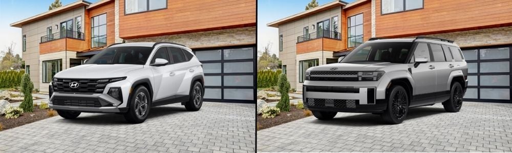 Compare 2025 Hyundai Tucson Hybrid vs. 2025 Hyundai Santa Fe Hybrid