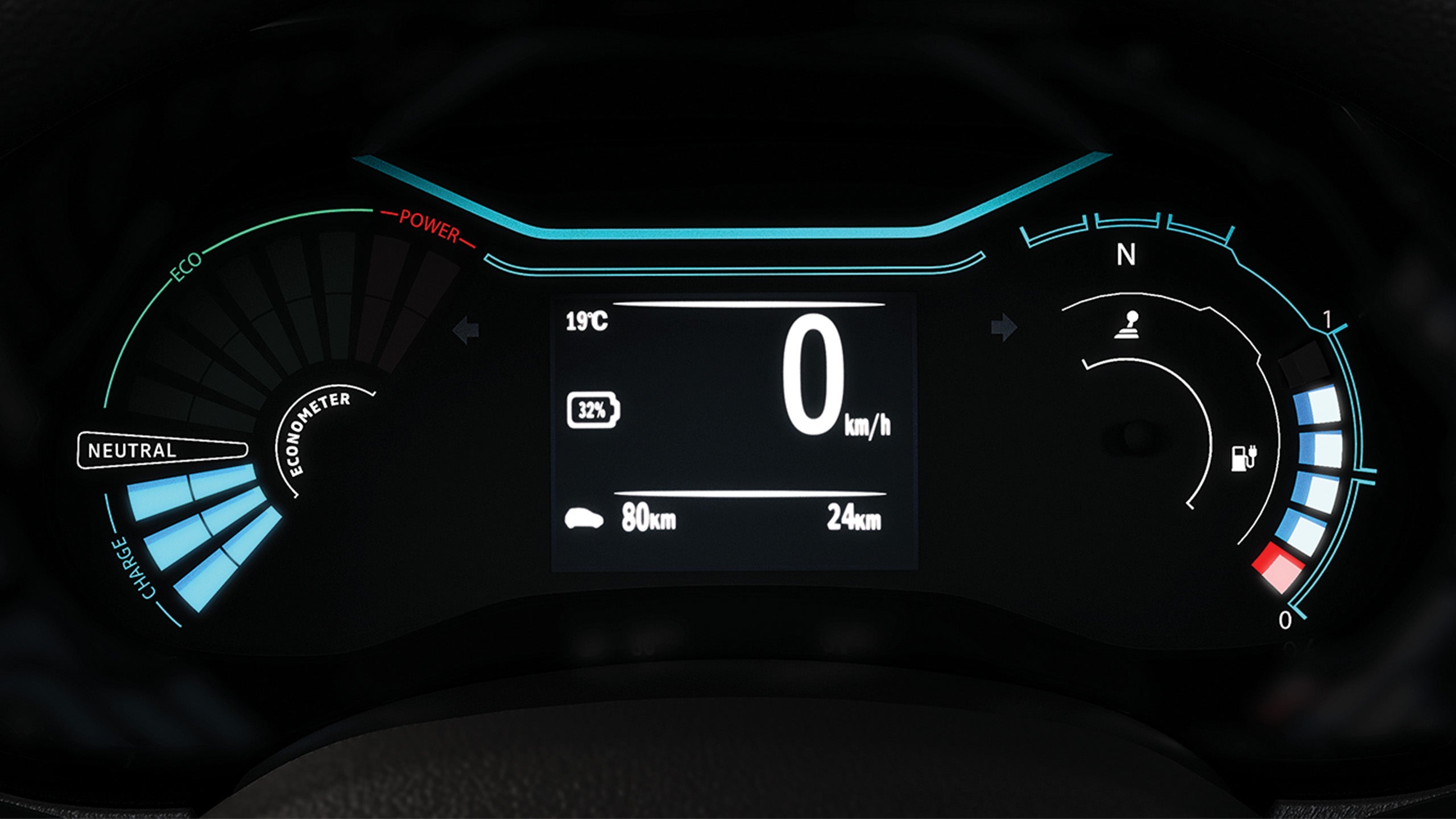 Kwid e tech interior tablero panel