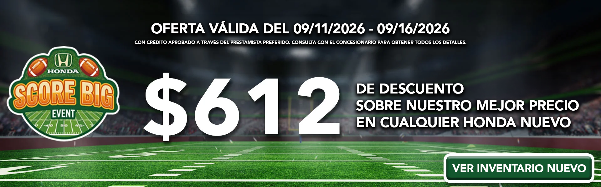 Oferta de $612