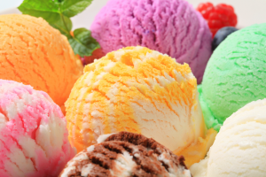 Scoops of ice cream