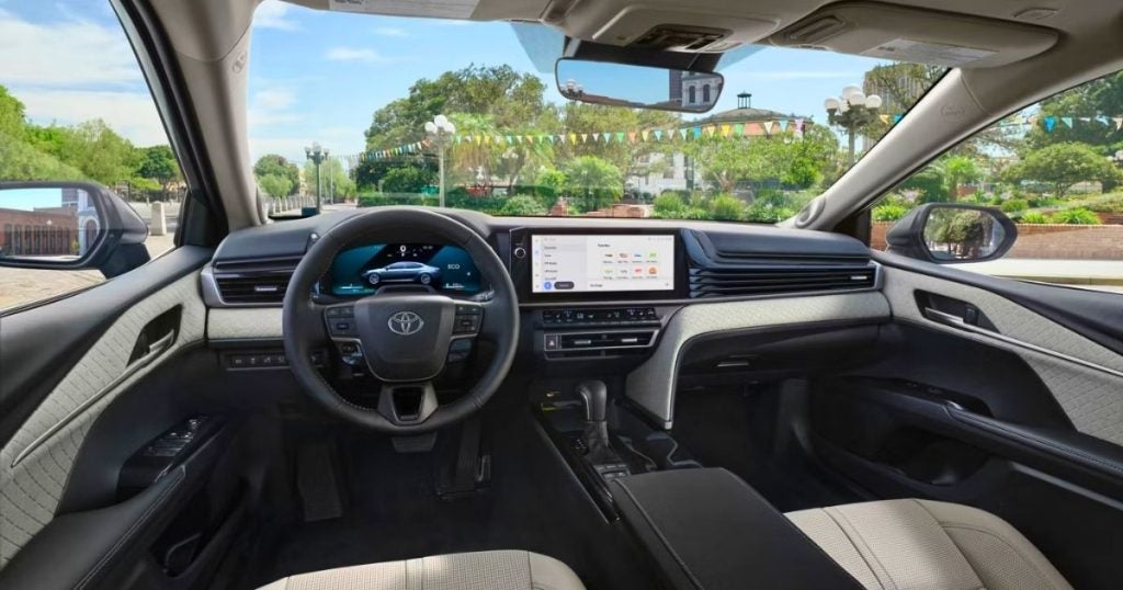 The 2026 Camry XLE has a more premium interior than what the LE offers
