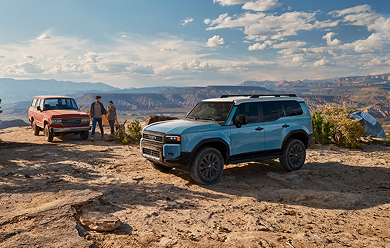 Land Cruiser on rugged terrain