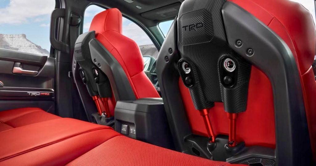 IsoDynamic Performance front seats in the 2026 Toyota Tacoma TRD Pro