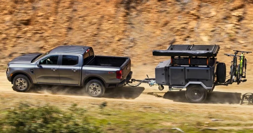 The 2026 Ford Ranger has a max tow rating of 7,500 lbs