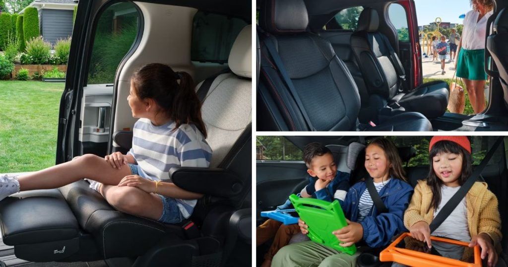 The 2026 Toyota Sienna XLE interior can seat up to 8 people