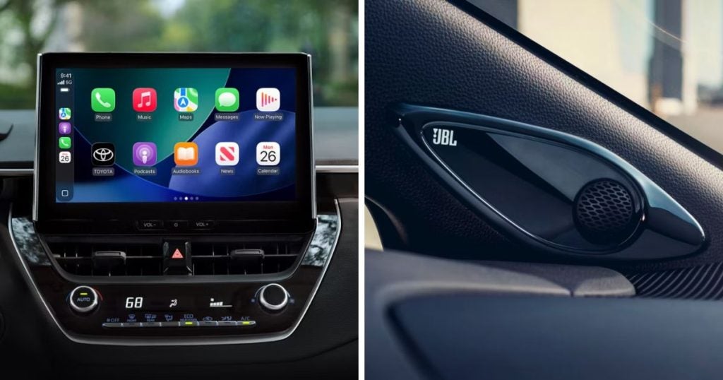 Wireless Apple CarPlay and available 9-speaker JBL Premium Audio in the 2026 Toyota Corolla SE