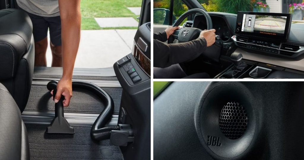 Key tech interior features of the 2026 Toyota Sienna XLE