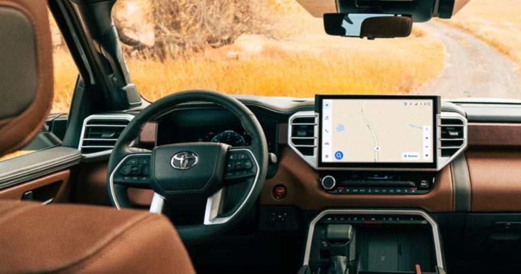 The 2026 Toyota Sequoia 14-inch touchscreen & 12.3-inch digital gauge cluster