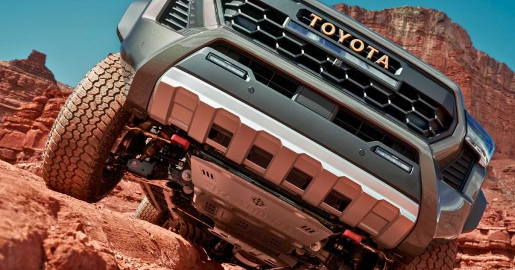 The 2026 Toyota Tacoma Trailhunter has durable underbody armor