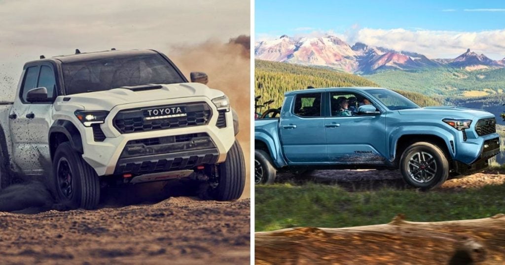 The 2026 Tacoma has a 2.4-liter i-FORCE turbocharged gas engine and an i-FORCE MAX hybrid engine