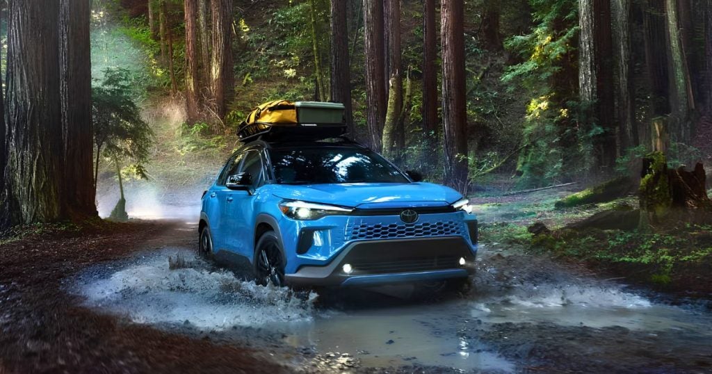 The available All Wheel Drive of the 2026 Corolla Cross gets extra traction on uneven terrains