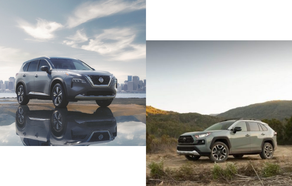 2021 Nissan Rogue versus 2021 Toyota RAV4