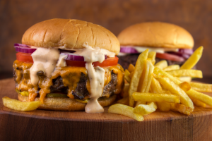 2 Cheeseburges with Fries