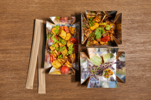 Plates of Chinese food