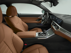 Front seat interior side view