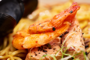 Shrimp and chicken pasta