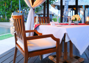 Table and chairs in a restaurant