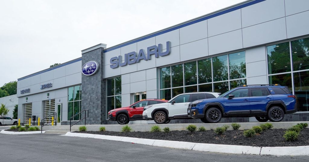 The Subaru of Spartanburg dealership building is shown