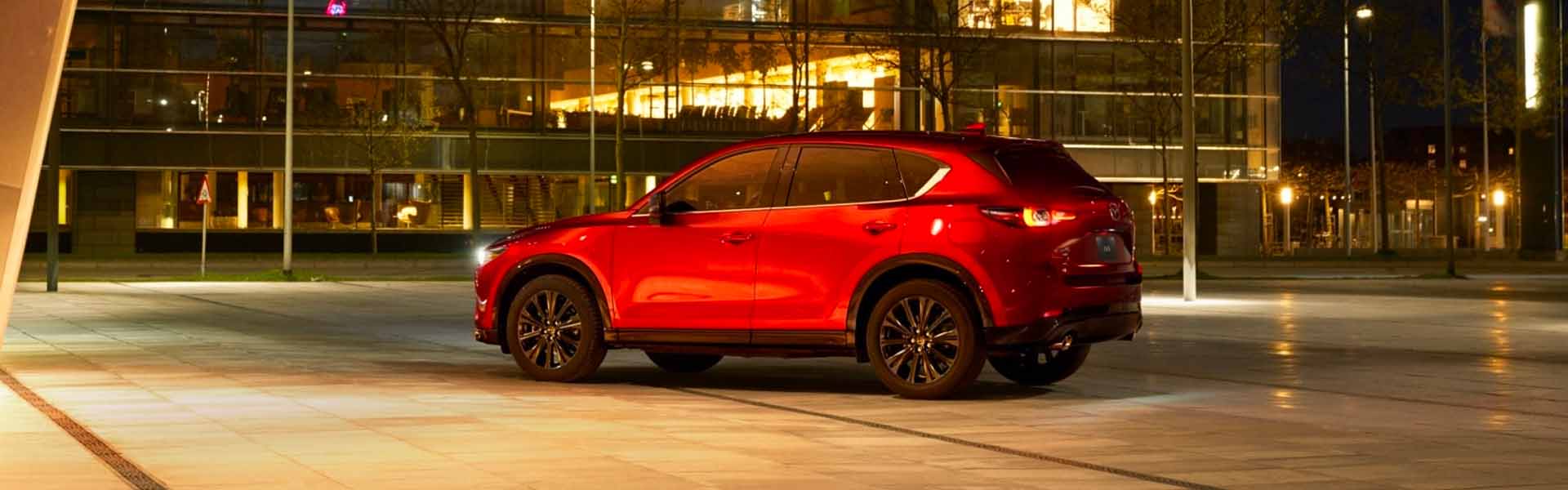 A red Mazda CX-5