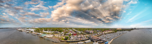 Panoramic view of a town