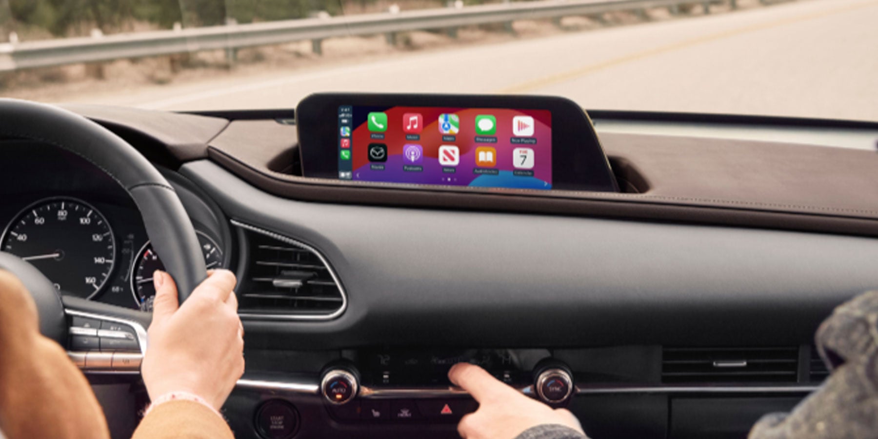 2025 Mazda CX-30 dash display showing Apple CarPlay