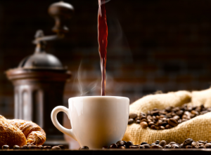 Coffee pouring into cup