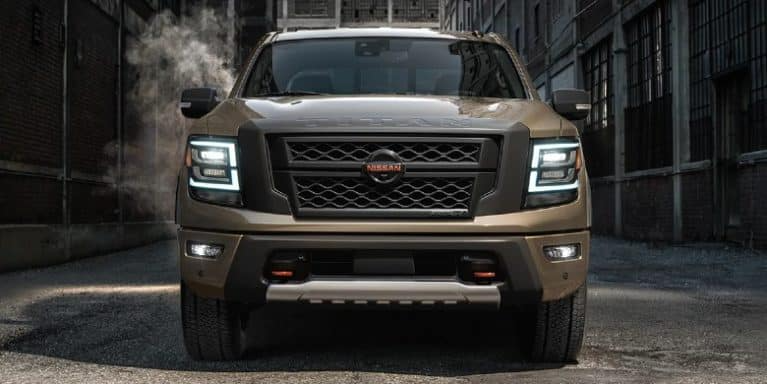 The front view of a Nissan Titan