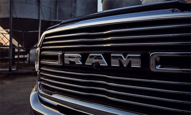 View of a Ram truck grill