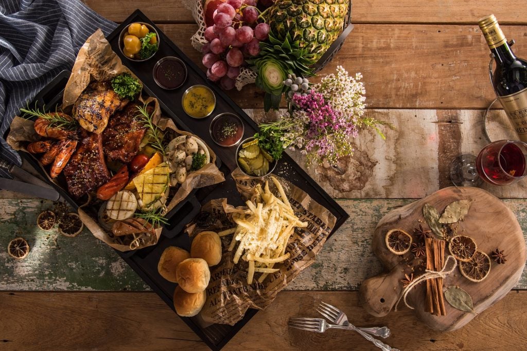 A platter of meats and starters