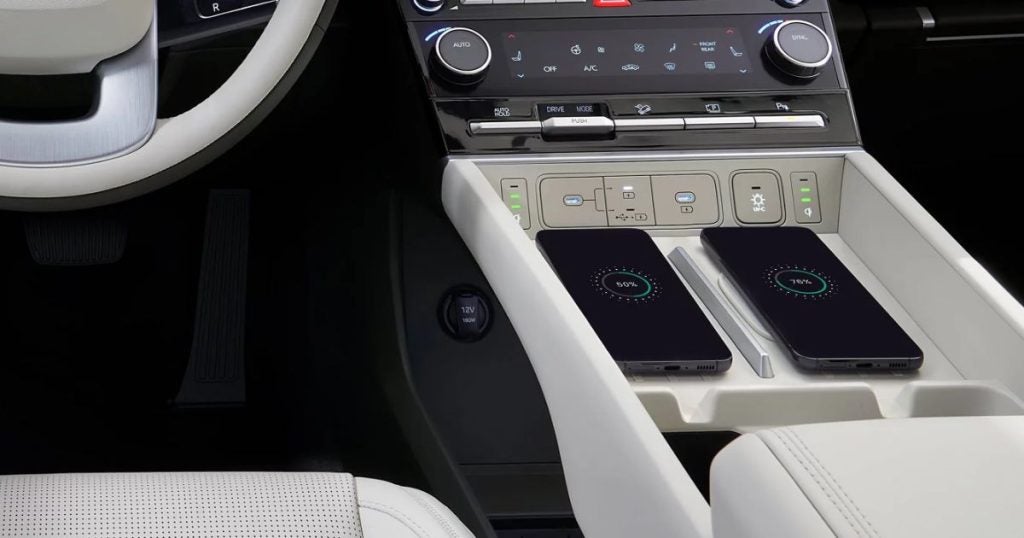 Dual wireless phone charging in the 2026 Hyundai Santa Fe