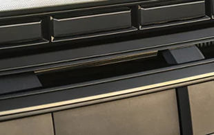 Black chrome front grille