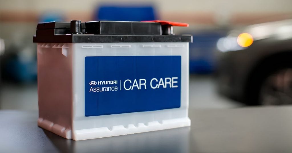 Part of the Hyundai multi-point inspection is checking the battery