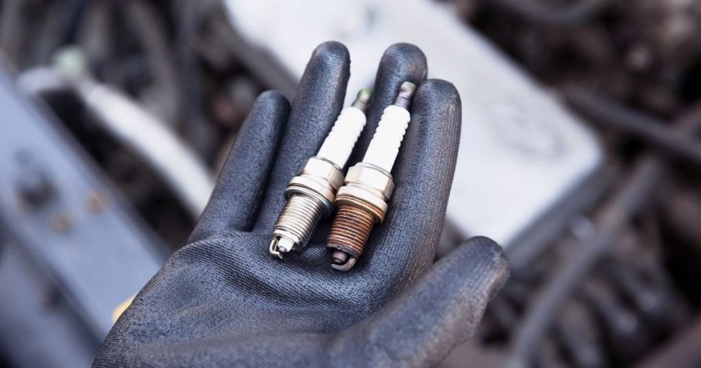 Worn spark plugs set leads to a blinking Hyundai check engine light