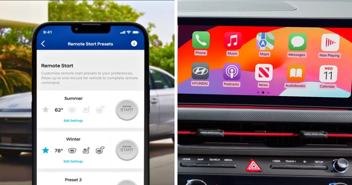 Bluelink+ and the 12.3-inch touchscreen with wireless Apple CarPlay and Android Auto are some of the standard features in the 2026 Sonata