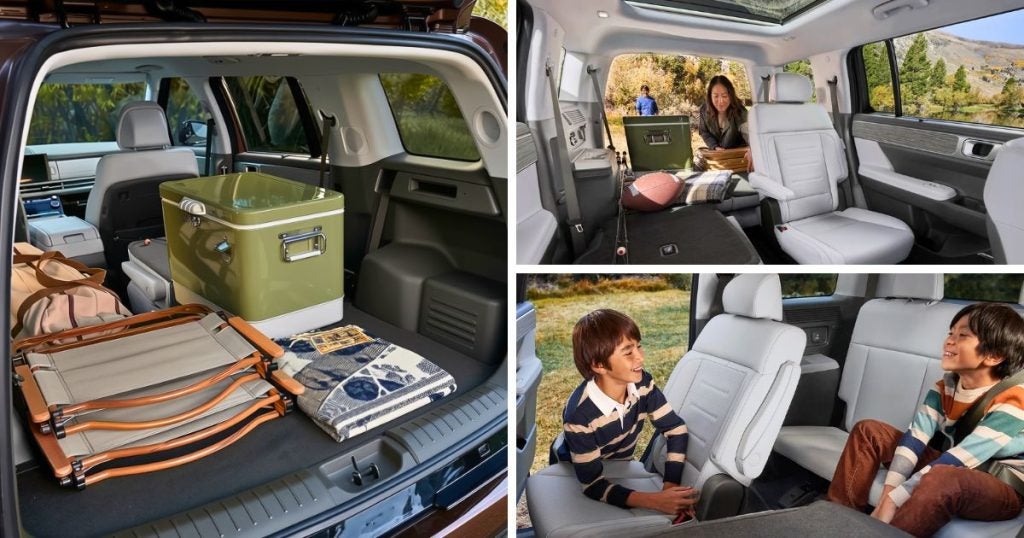 The 2026 Santa Fe Hybrid has a spacious cabin to fit both cargo and people together