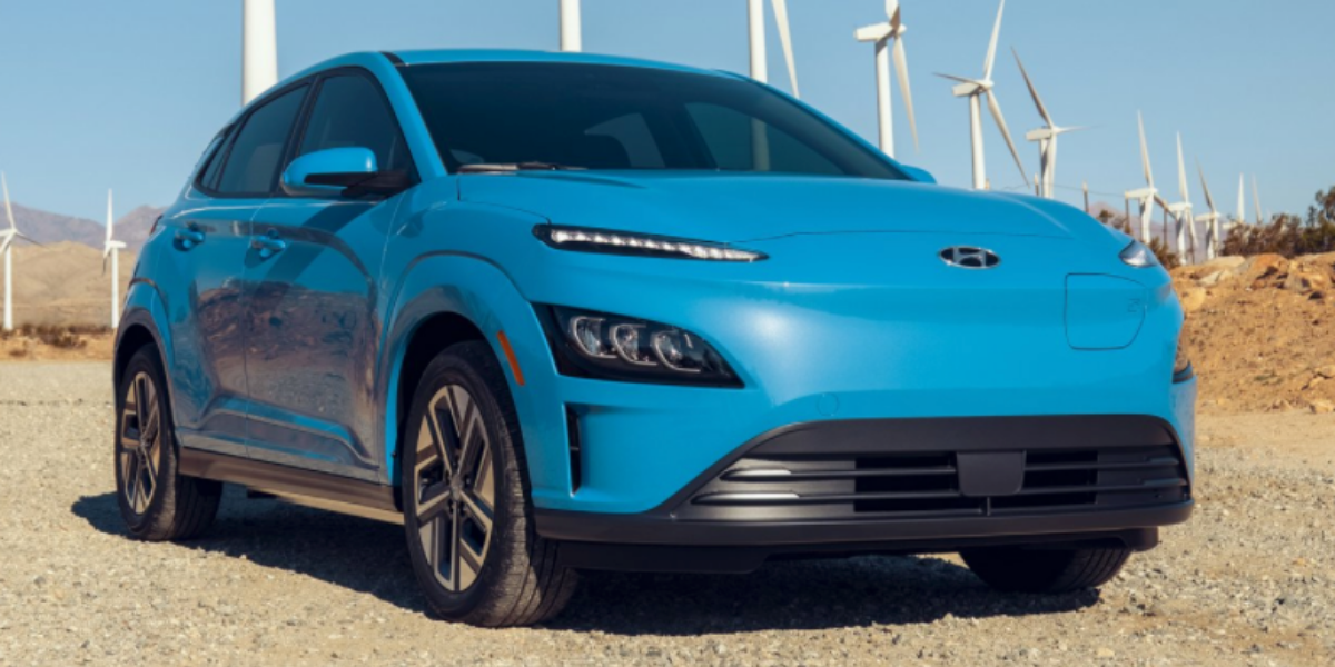 Blue Hyundai Kona Electric Vehicle