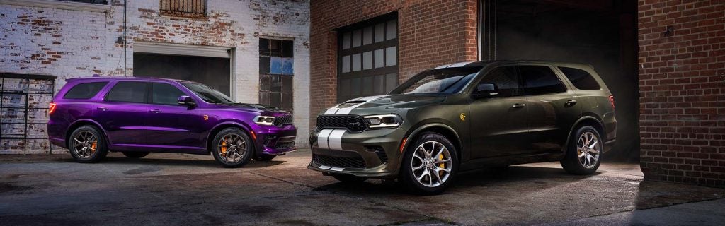 Two custom 2026 Dodge Durango SRT high-performance SUV trims