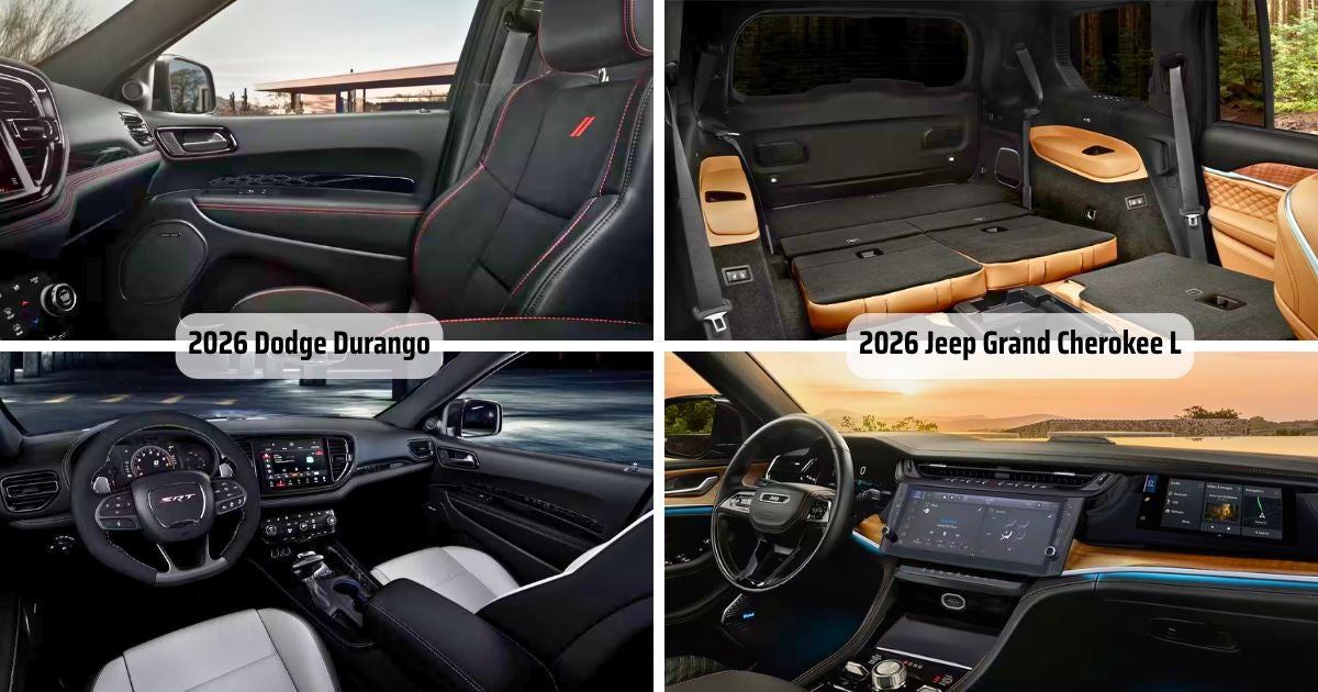 The 2026 Dodge Durango vs Jeep Grand Cherokee L interior and tech features