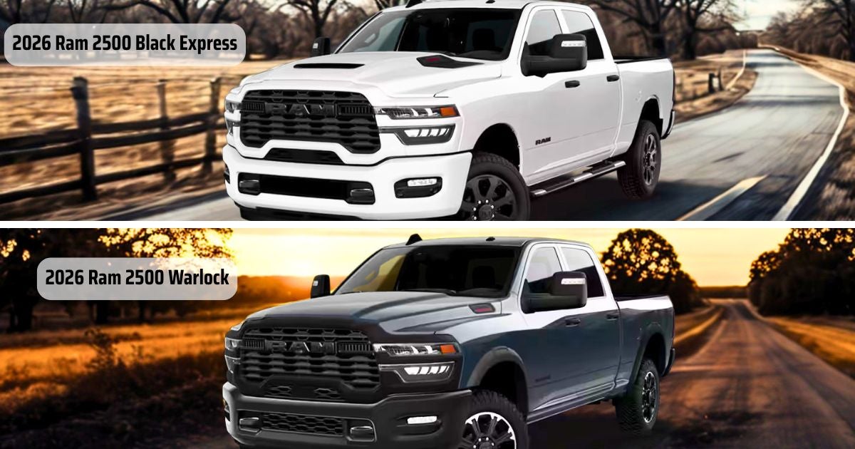 The 2026 Ram 2500 Black Express vs Warlock for sale at Briggs Dodge Ram Fiat in Topeka, KS