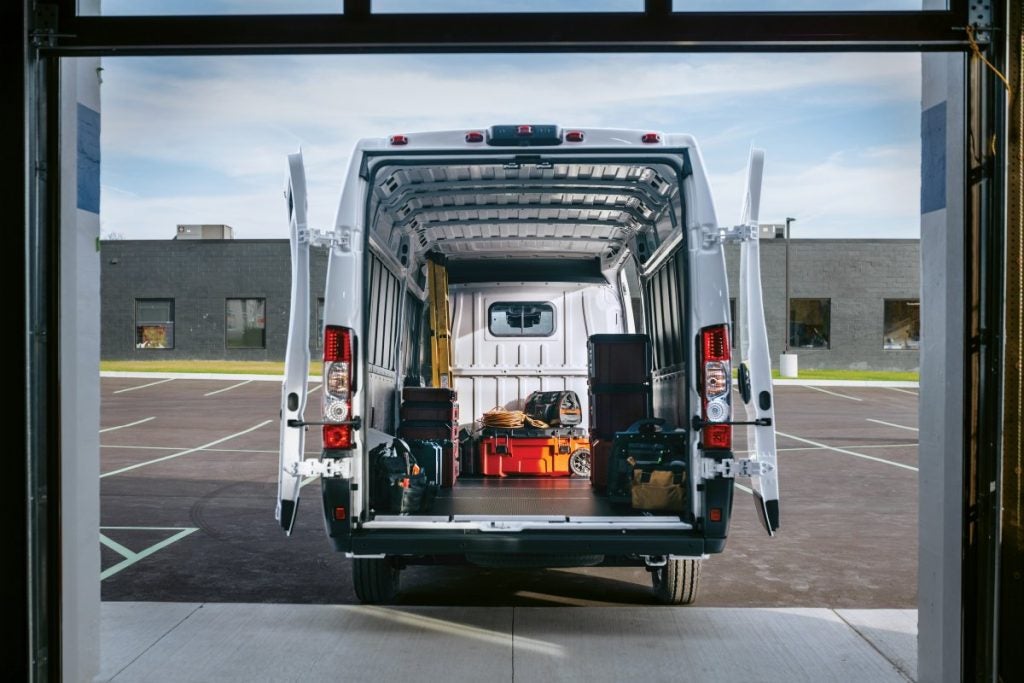 2024 RAM ProMaster EV Exterior Rear Fascia with Open Doors