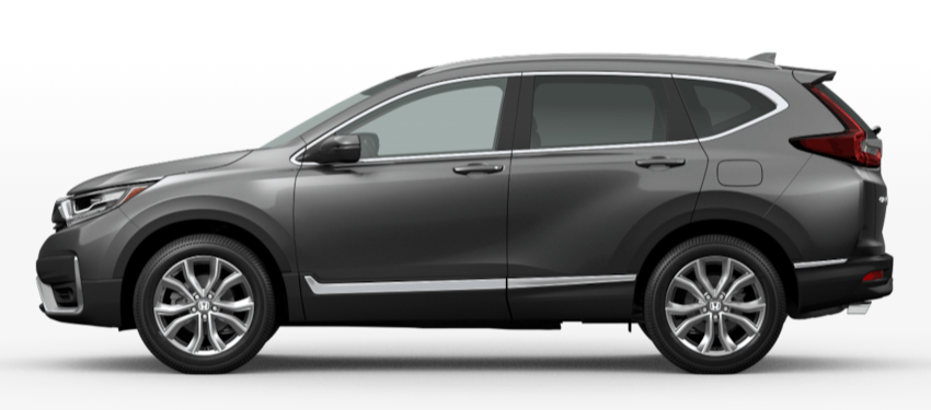 Modern Steel Metallic 2020 Honda CR-V on White Background