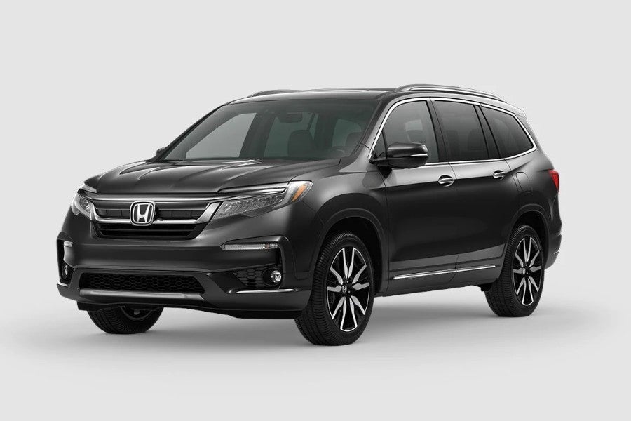 Modern Steel Metallic 2020 Honda Pilot on White Background