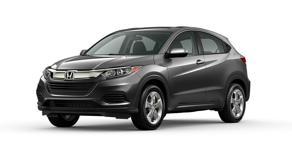 Modern Steel Metallic 2021 Honda HR-V on White Background