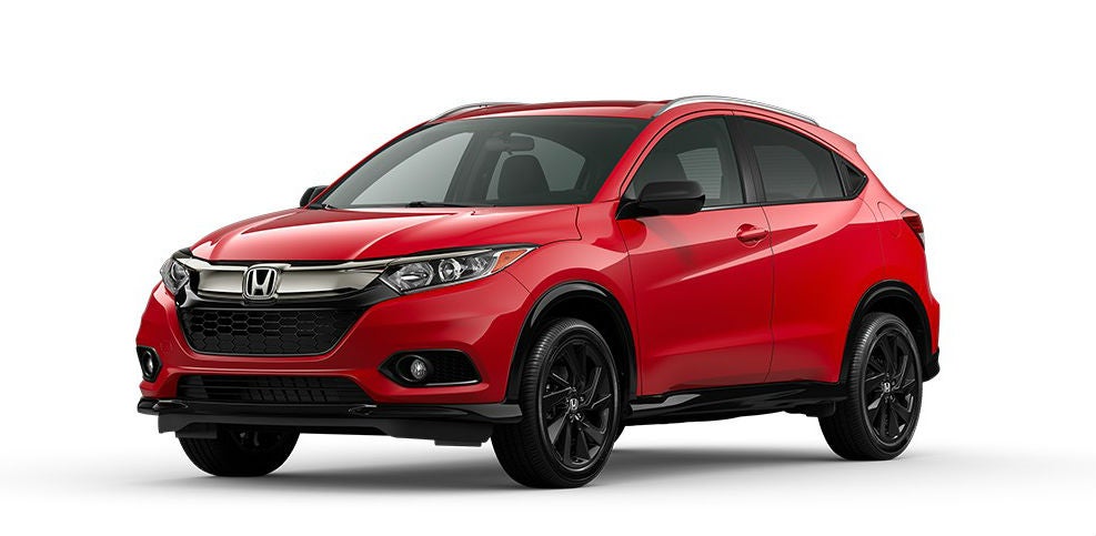 Milano Red 2021 Honda HR-V on White Background