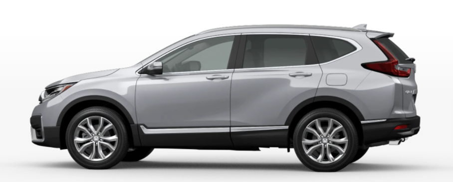 Lunar Silver Metallic 2021 Honda CR-V on White Background