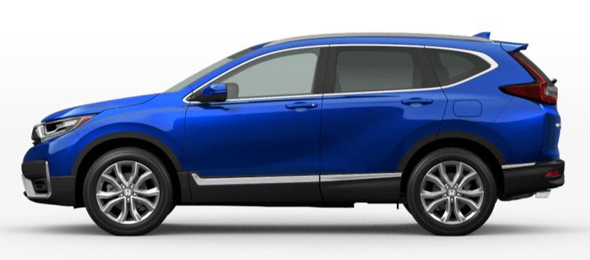 Aegean Blue Metallic 2020 Honda CR-V on White Background