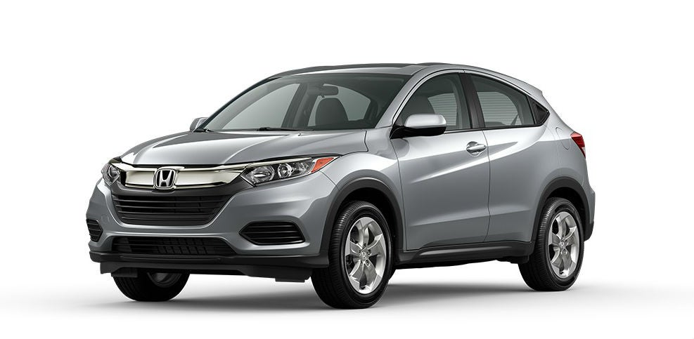 Lunar Silver Metallic 2021 Honda HR-V on White Background