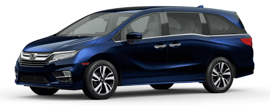 Obsidian Blue Pearl 2021 Honda Odyssey on White Background
