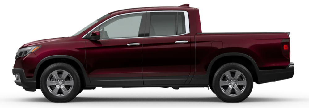 Deep Scarlet Pearl 2020 Honda Ridgeline on White Background