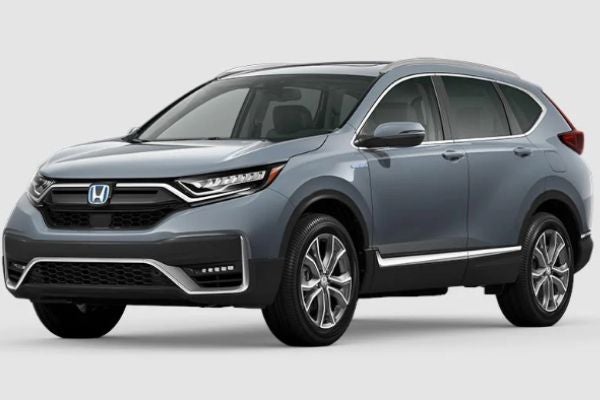 Sonic Gray Pearl 2020 Honda CR-V Hybrid on White Background